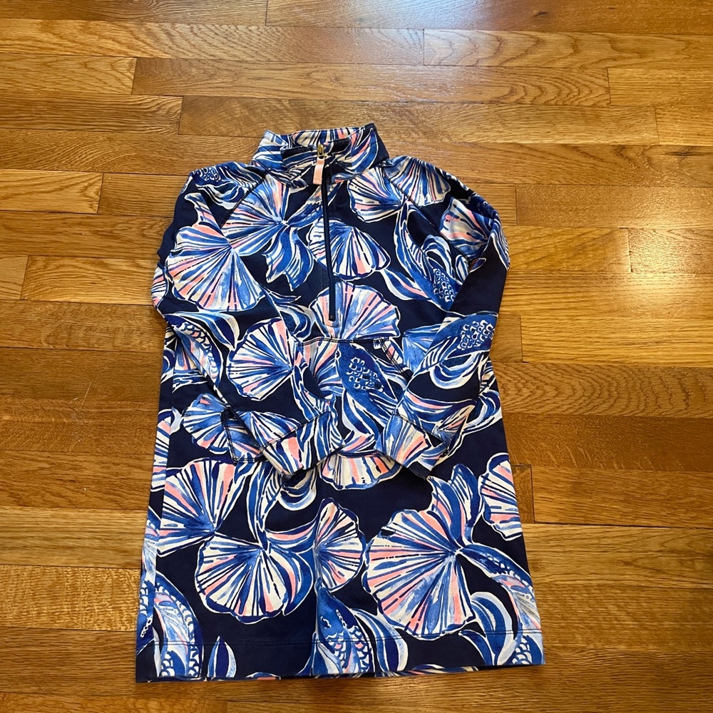 Lilly Pulitzer half zip beach coverup dress